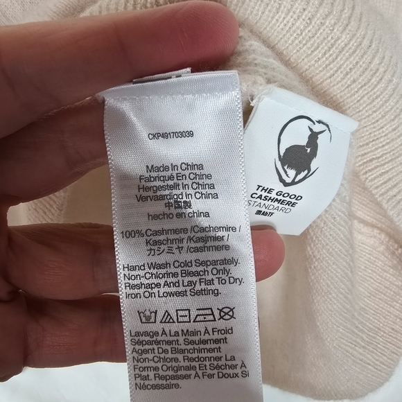 Madewell Cashmere V-Neck Sweater In Heather Oat - Picture 11 of 13